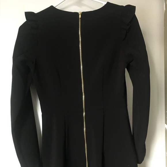 Black Long-sleeve Midi Dress - Picture 4 of 6